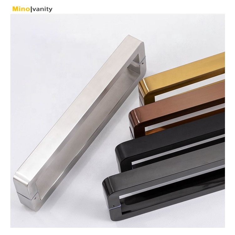 Modern Style Nickel Zinc Alloy Hardware Furniture Bathroom Vanity Handles Kitchen Cabinet Wardrobe Rectangular Door Handle