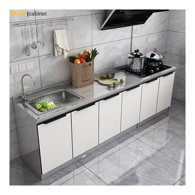 Customized Logo RTA Shaker kitchen Cabinets Made In China Modern Cucina Completa Gray Glossy Kitchen Furniture