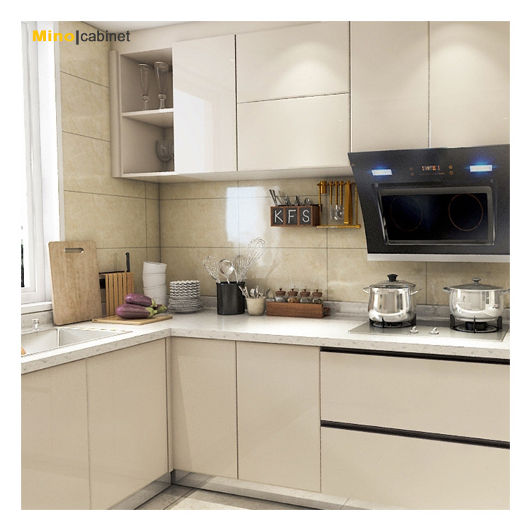 All in One Modern Modular Cabinetry Wall Unit Small Furniture Whole Complete Cabinet Set White Cabinets for Kitchen