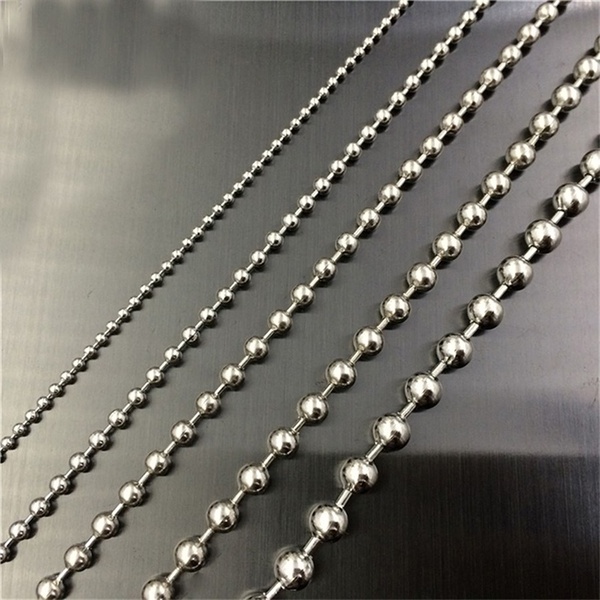 Fashion Mens Womens Silver Chain Necklace Stainless Steel Bead Chain Ball Chain Necklace Jewelry Manufacturer