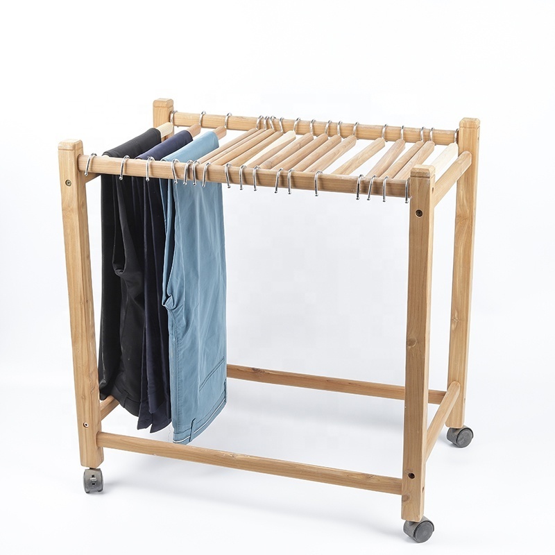 Cheap Price Rolling Trouser Trolley Removable Pants Hanger Rack Closet Organizer