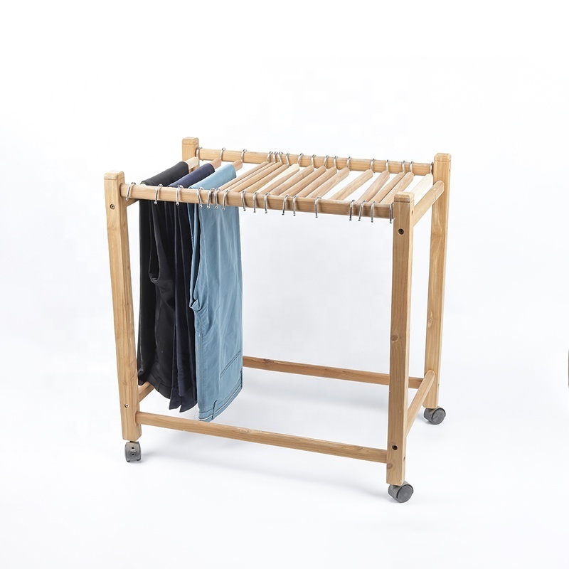 Cheap Price Rolling Trouser Trolley Removable Pants Hanger Rack Closet Organizer