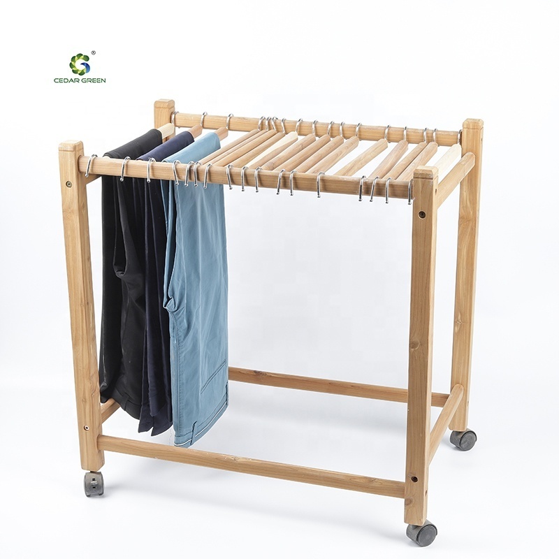 Cheap Price Rolling Trouser Trolley Removable Pants Hanger Rack Closet Organizer