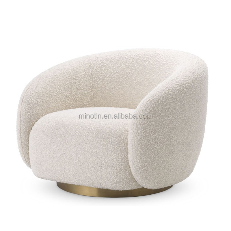 New Nordic designer single person sofa wool plush creative modern light luxury lazy sofa