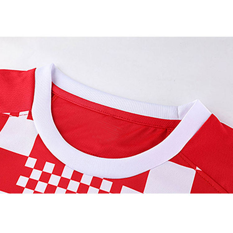 2022 New Design Blank Soccer Jersey Wholesale Red And White Soccer Jersey Sports Wear football shirt