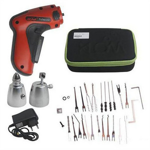 KLOM Cordless Electric gun Drill Lock Tool Kit full Sets for Professional Locksmith For Door repair open