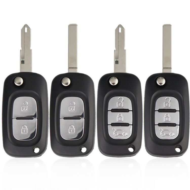 2/3 Buttons Filp Remote Key Shell Case For Renault Clio 3 Kangoo Master Modus Twingo 2006-2016 Replacement Uncut Blade Car Key