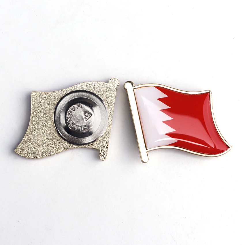 New Promotional Wholesale Custom Metal Crafts Souvenirs Soft Hard Enamel Pin Badge Magnetic Country Flag Lapel Pin