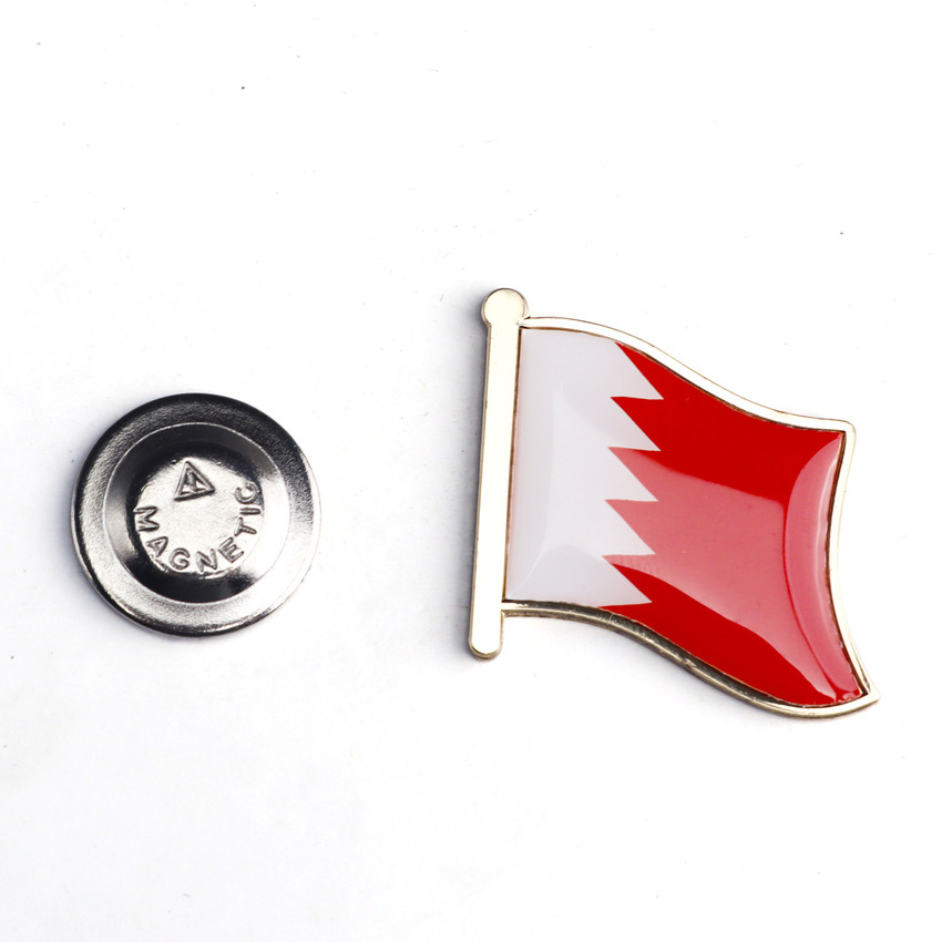 New Promotional Wholesale Custom Metal Crafts Souvenirs Soft Hard Enamel Pin Badge Magnetic Country Flag Lapel Pin