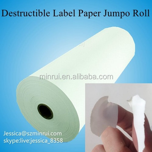 Best Selling Minrui Brands Destructible Eggshell Sticker A4 Security Paper