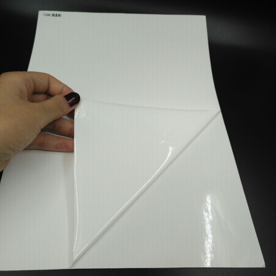 Manufacture self adhesive A4 ultra destructible vinyl sticker paper , high quality sticker paper a4