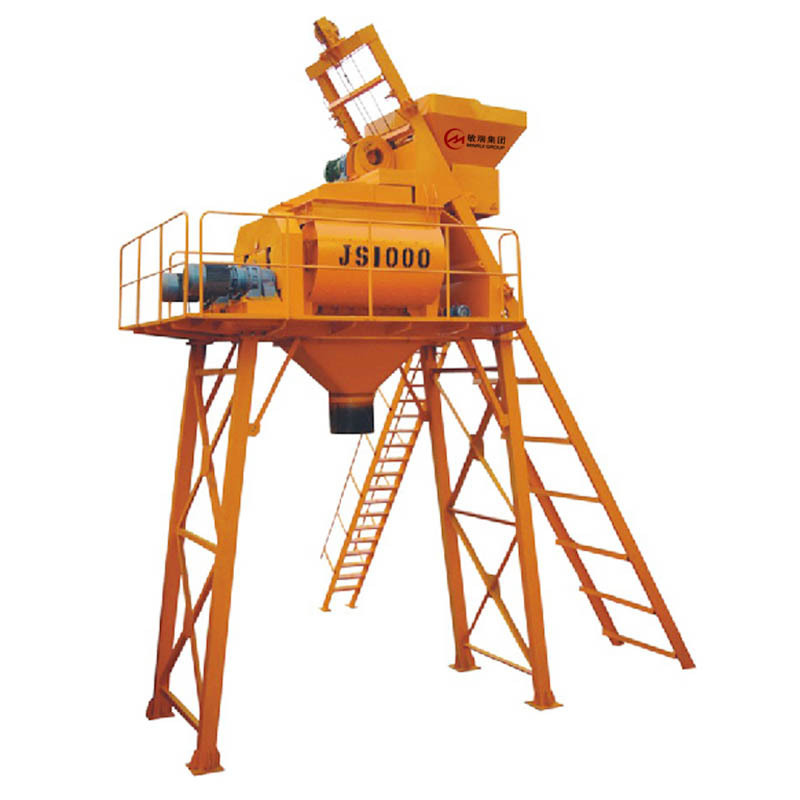 Industrial 2 Yard Large Capacity 1m3 JS1000 Concrete Mixer With Spare Parts