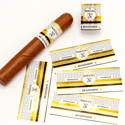 Custom Cigar Brand Logo Printing Gold Foil Cigar Bands Ring Label Stickers Customised Embossing Cigar Band Labels