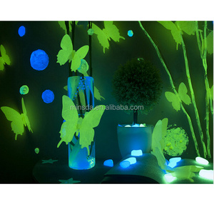 Minsda New Wall Sticker 3D pvc Butterfly Luminous Fluorescent Stickers Decal Kids Room Decoration Starry Sky