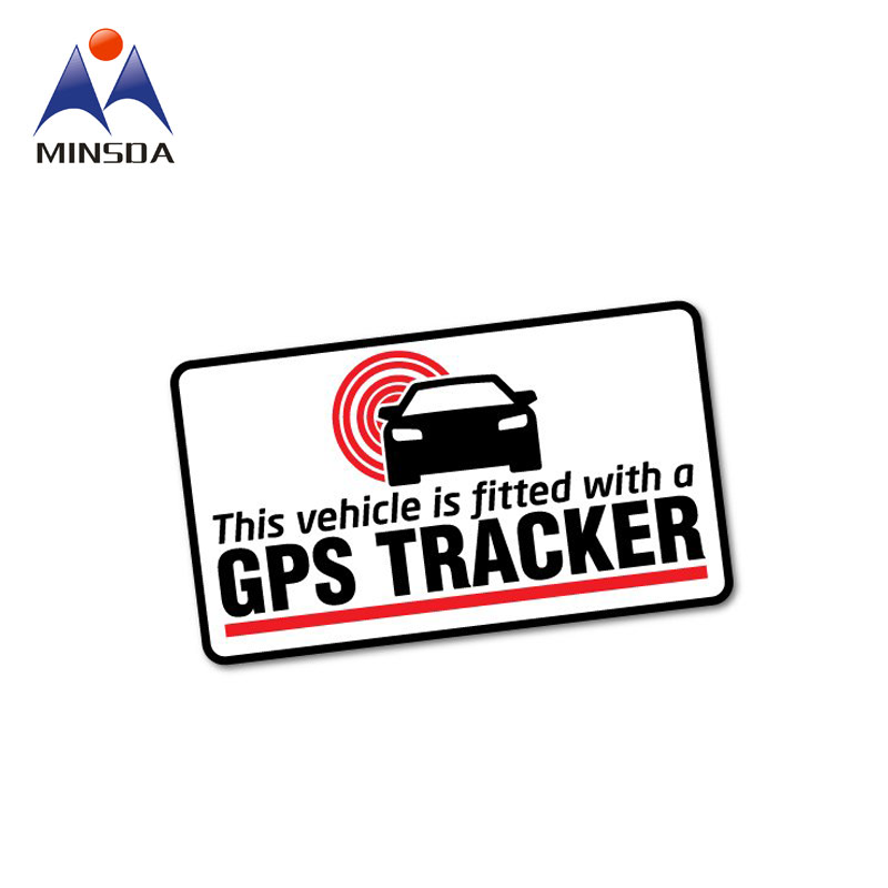 Minsda Wholesale PE PVC High Quality Warning Sticker Printing GPS Tracking Sticker