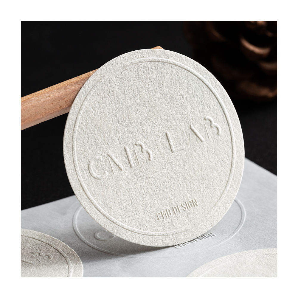 Minsda Bump Sticker Custom Rough Logo Printed Textured Sticker Embossed Label