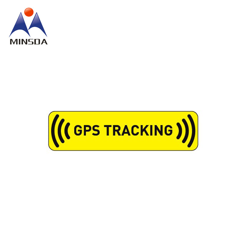 Minsda Wholesale PE PVC High Quality Warning Sticker Printing GPS Tracking Sticker