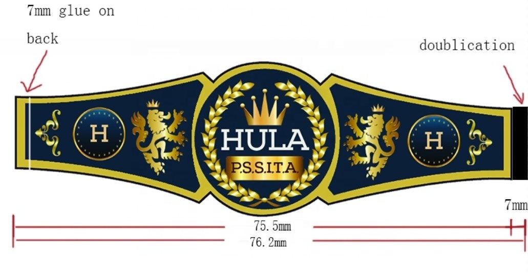 Minsda Hotsale Custom Logo Label Printing for Cigar Band Cigar Label