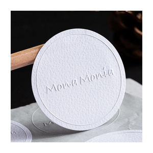 Minsda Bump Sticker Custom Rough Logo Printed Textured Sticker Embossed Label