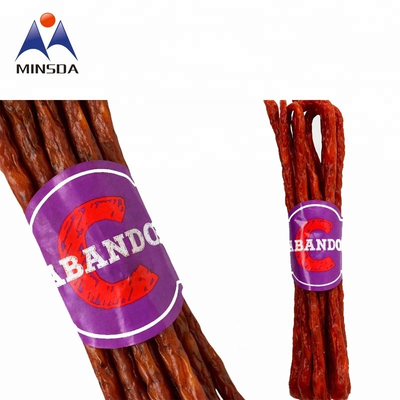 Minsda Custom Logo Printing Adhesive Oil proof Food Grade Sticker Private Label For Sausage Packaged Label