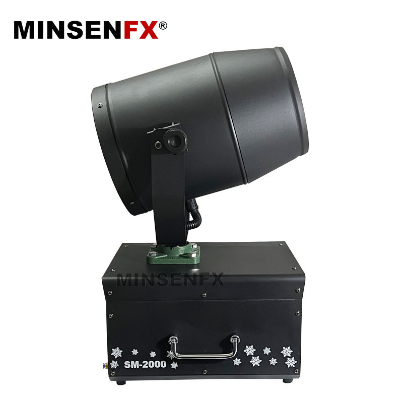 MiNSENFX Factory Price DJ Stage special effects Christmas Party 2000w moving head artificial large spray snow machine outdoor