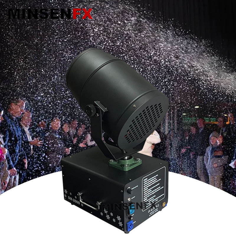 MINSENFX 2000W Rotating Artificial Snow Spraying Machine for Christmas Festival Party Events