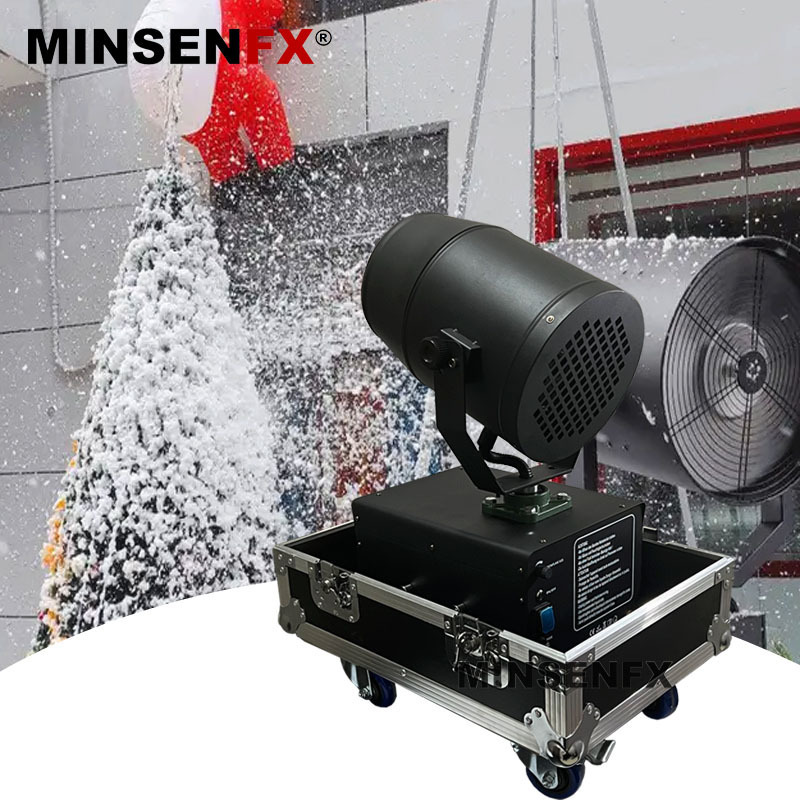 MINSENFX 2000W Rotating Artificial Snow Spraying Machine for Christmas Festival Party Events