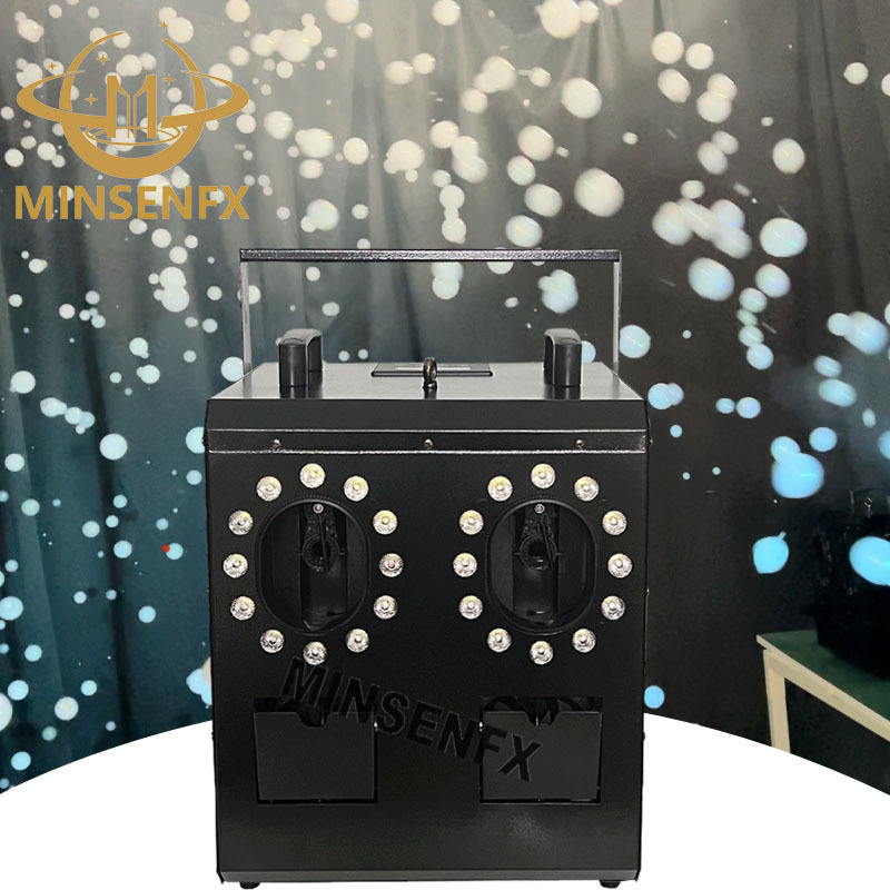 MINSENFX 1500W 2 head rgbw 4in1 led color DMX Remote Control bubble smoke fog bubble machine for outdoor wedding party stage