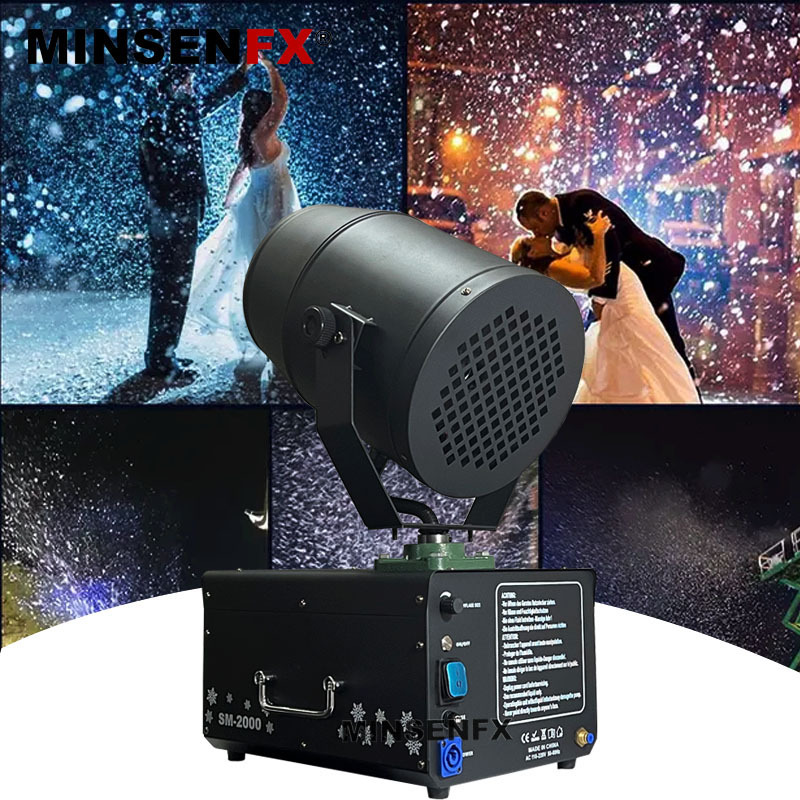 MINSENFX 2000W Rotating Artificial Snow Spraying Machine For Christmas Festival Party Events