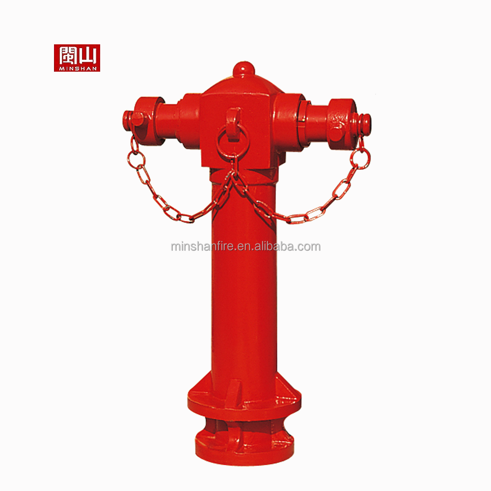 Cast Iron Outdoor Red Cast Iron Outdoor Fire Hydrant Used for Fire Fighting Water or Foam Solution Flange 100mm SA100/65-1.6