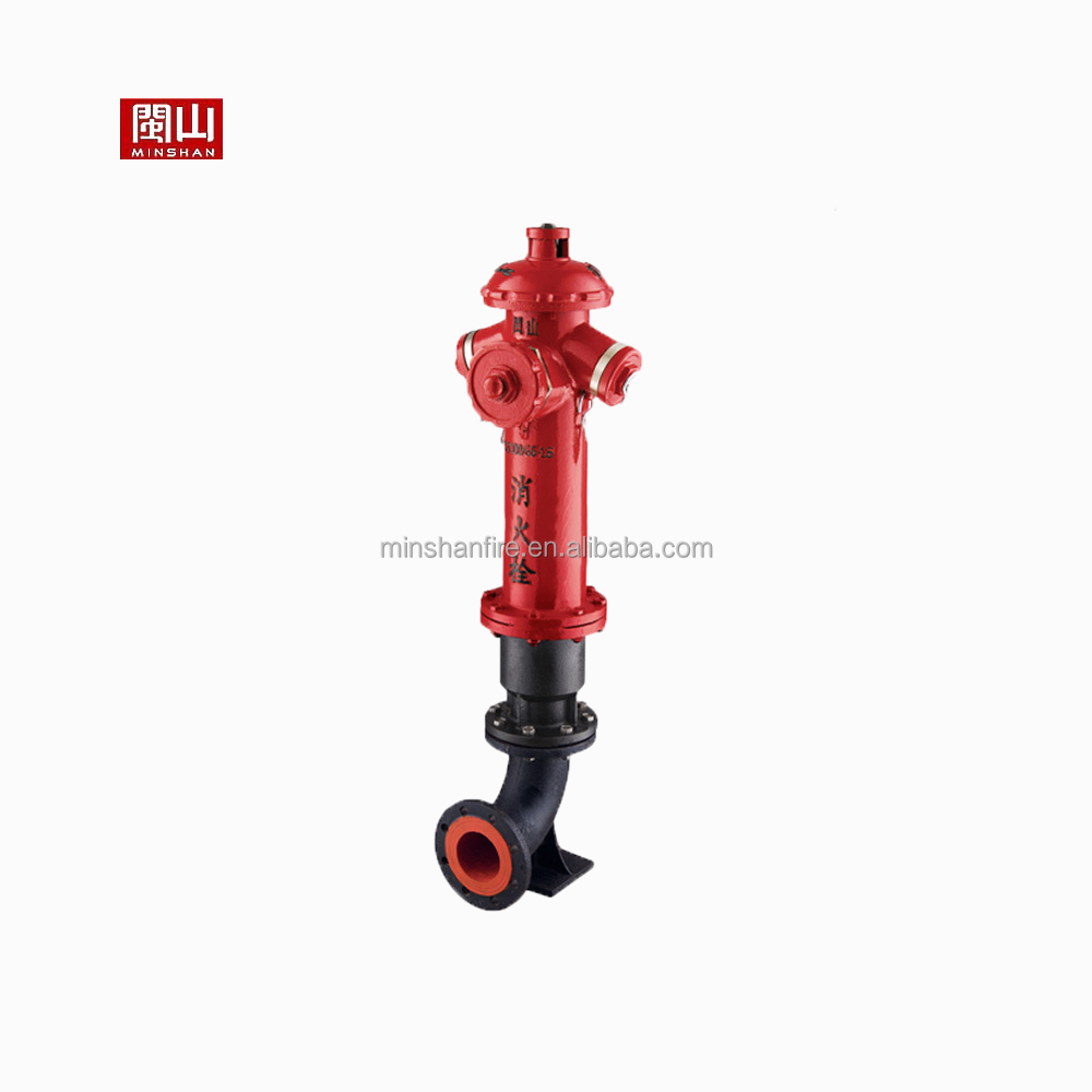 Cast Iron Outdoor Red Cast Iron Outdoor Fire Hydrant Used for Fire Fighting Water or Foam Solution Flange 100mm SA100/65-1.6