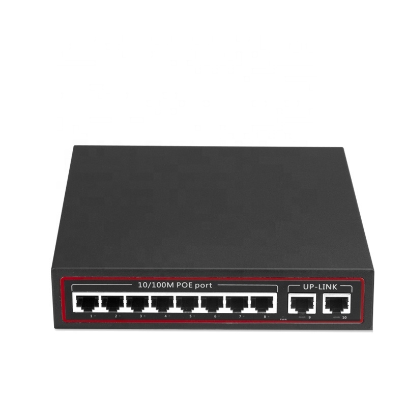 Industrial  8 Port 100M POE Switch + 2 Port 100M Network POE Network Switch