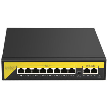 OEM Factory 10/100M 8 Port  POE Switch with 2 Uplink 100M Ethernet Port For Ip Camera IP Phones