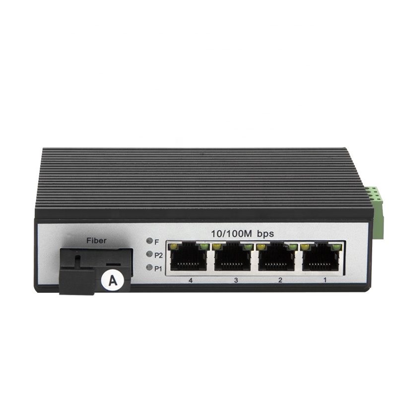 1 10/1000M Fiber Port Ethernet Switch DIN Rail Industrial Poe Switch Manufacturer's price Industrial Model 4 10/100M RJ45 Port