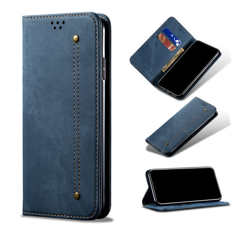 Jeans Cases For iPhone 15 Pro Max 14 Plus 13 Pro 12 11 X 4G 5G Wallet Leather Flip Cover Card Phone Case With Stand Holder