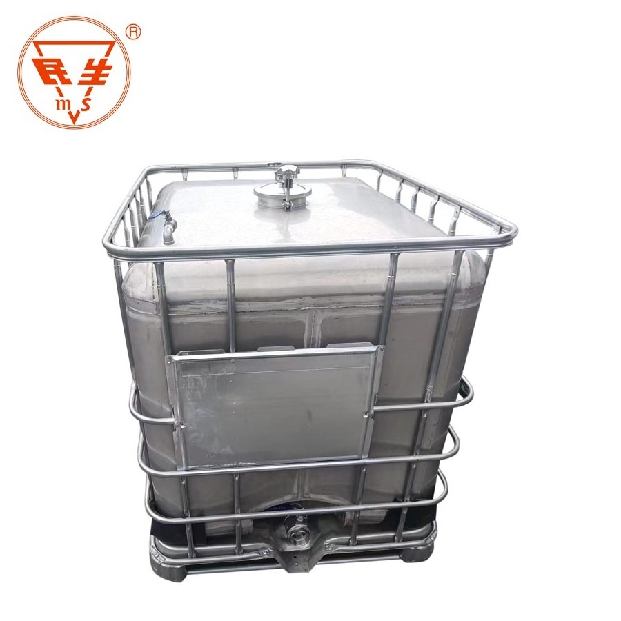 1000L 275 Gallon stainless steel water ibc tote tank