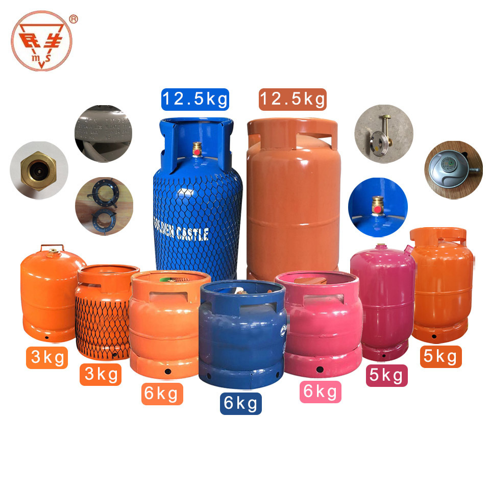 export filling Small Gas Bottle LPG Gas Cylinder 5kg LPG Gas tanks for cooking use