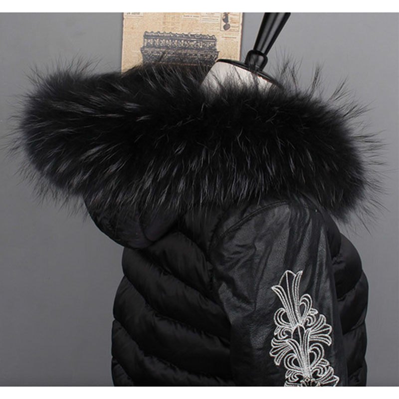 MWFur Fashion Fur Scarf Collar Down Coat Hood Trimming Custom Made Fur Trim MWFur Raccoon Fur Collar Hood Scarf