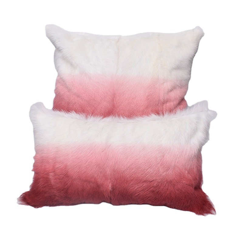 MWFur Fashion Goat Fur Pillow Case Kid Skin Fur Cushion Cover Living Room Luxury Home Decor Fur Cushion Case