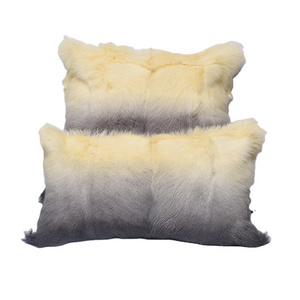 MWFur Fashion Goat Fur Pillow Case Kid Skin Fur Cushion Cover Living Room Luxury Home Decor Fur Cushion Case