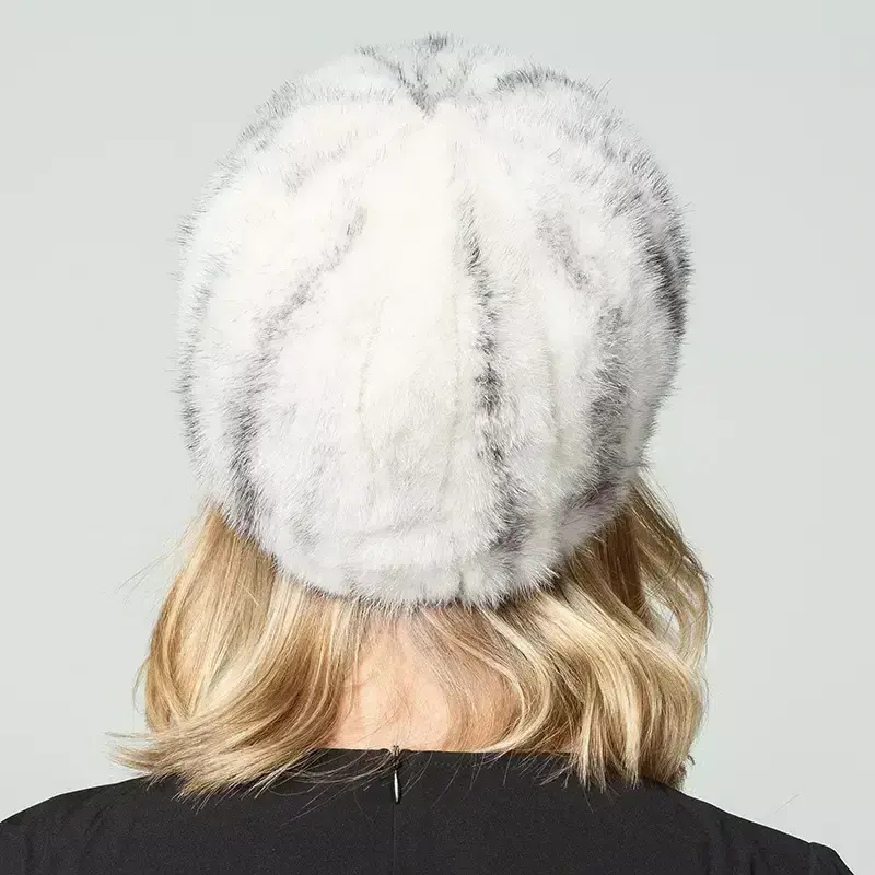 MWFur Whole skin Fur Hats For Ladies Fashion Mink Fur Hat For Women Mink Hair Female Hats Winter Cap