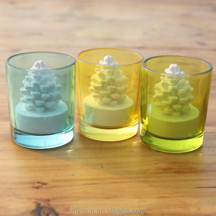 Oem Odm Luxury Christmas Trees Aroma Candle Natural Home Decoration Glass Jar Scented Candles