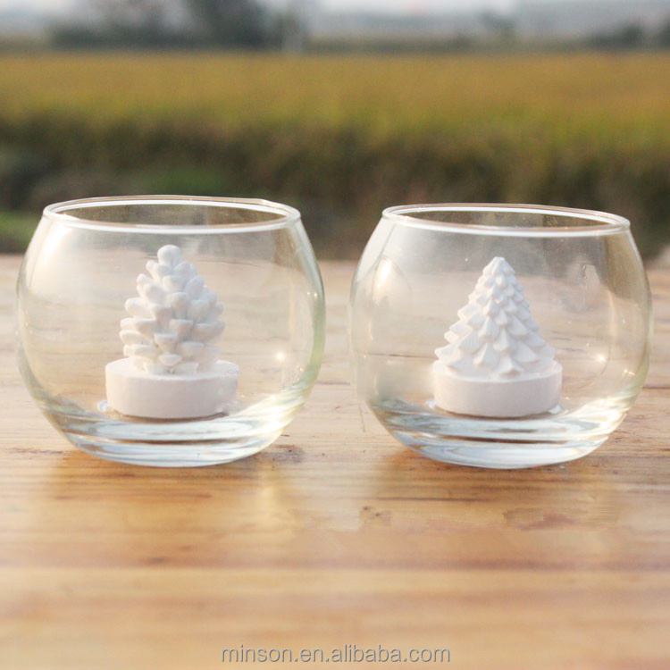 Oem Odm Luxury Christmas Trees Aroma Candle Natural Home Decoration Glass Jar Scented Candles