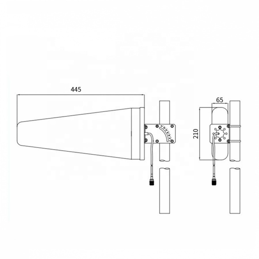 700-3800 MHz Broadband LPDA 11dBi High Gain WiFi 3G 4G LTE 5G Public Safety Band Fixed Mount Directional Antenna