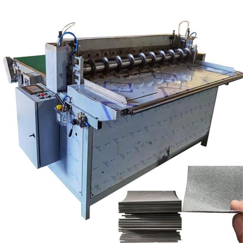 Slicer, large transmission belt slitting machine, circular knife longitudinal cutting, straight knife transverse cutting