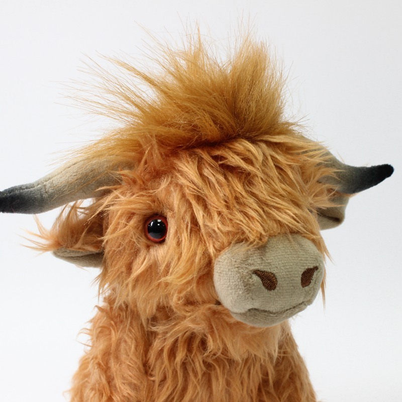 Custom 25cm New Highland Cow Scottish Highland Bull Stuffed Plush Toys Simulation Yak Toys For Kids