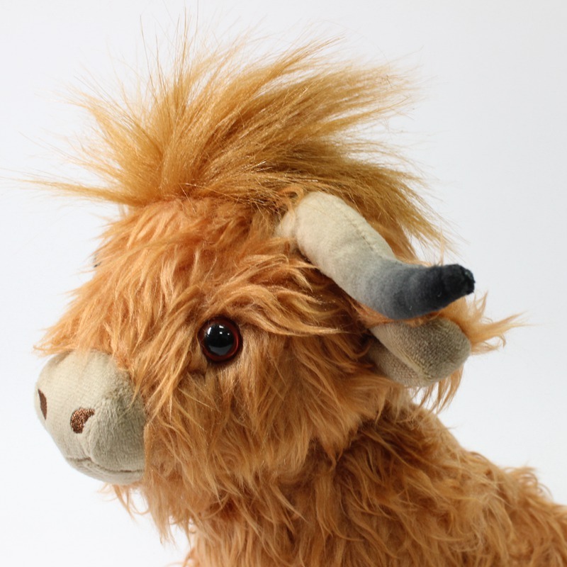 Custom 25cm New Highland Cow Scottish Highland Bull Stuffed Plush Toys Simulation Yak Toys For Kids