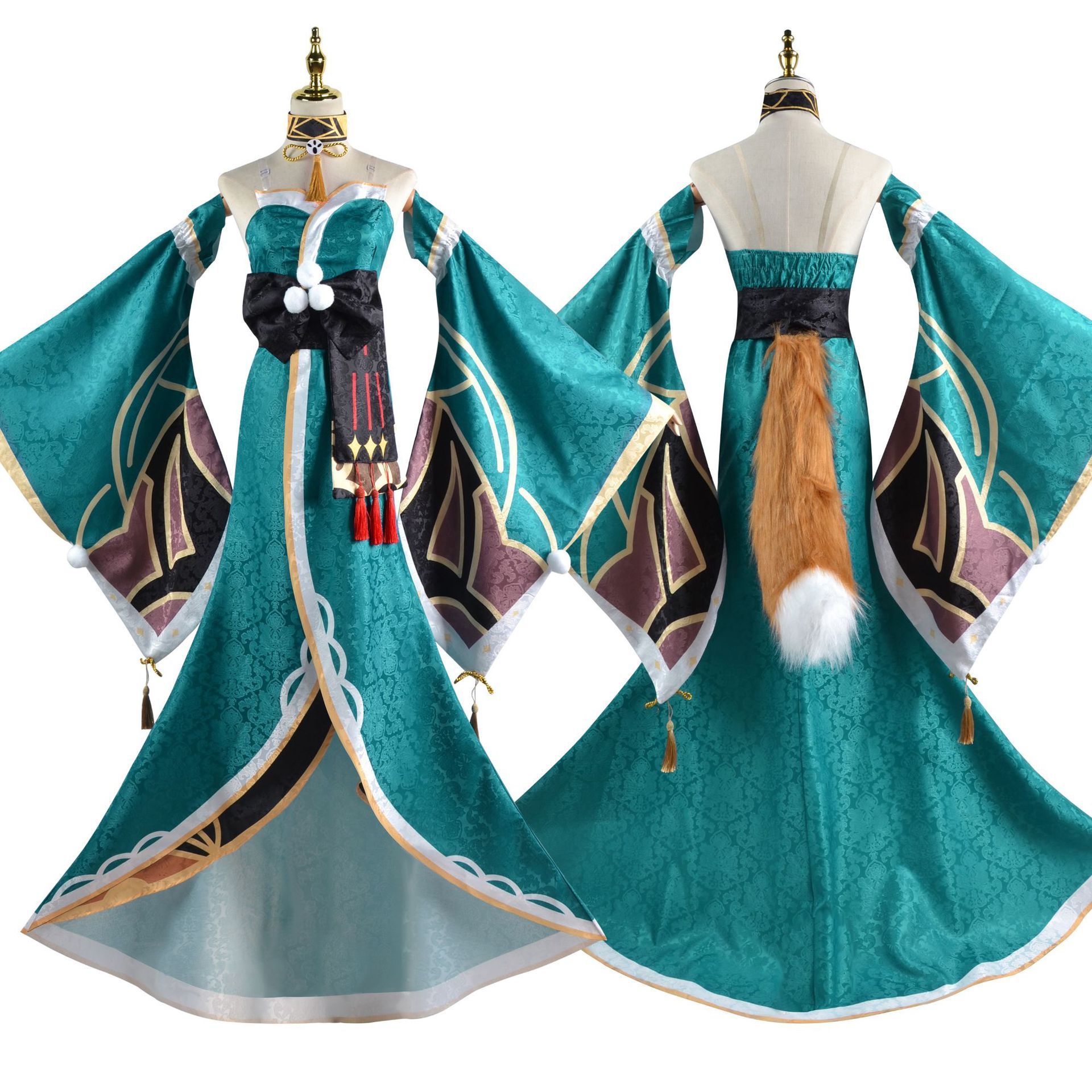 Game Genshin Impact Miss Hina Cosplay Costume Miss Hina Cosplay Costume Gorou Women Fox Dress Uniform Halloween With Ear Tail