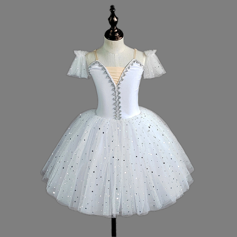 New Girls Pompadour Dress Children's National Day Year's Costume Flower Child Sequin Princess Wholesale