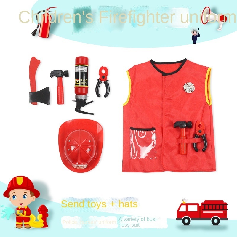 Children doctor uniform cosplay child/firefighter/pilot engineer/cook/nurse cosplay costume ecoparty